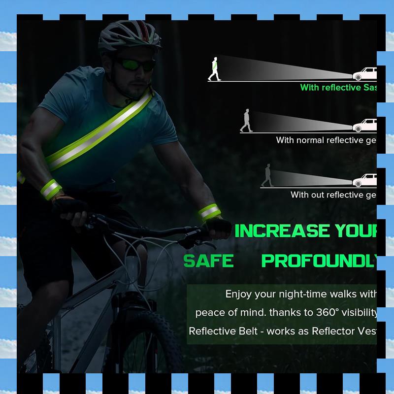 Running Gear At Night - ABME 2X reflecterende sjerp voor wandelen's